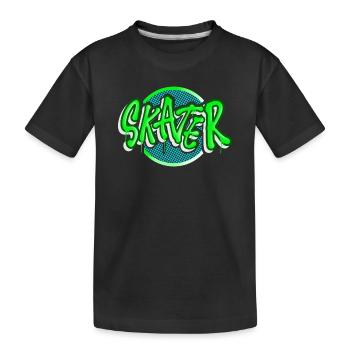 Skater - Kinder Premium Bio T-Shirt - Schwarz - Vorne