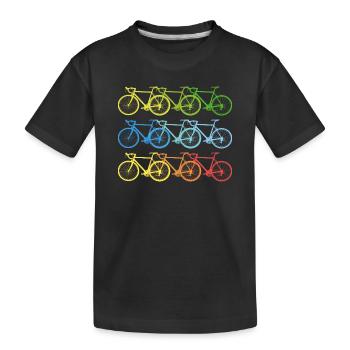 Vélo coloré vélos cool art cadeau - T-shirt bio Premium Enfant - noir - Devant