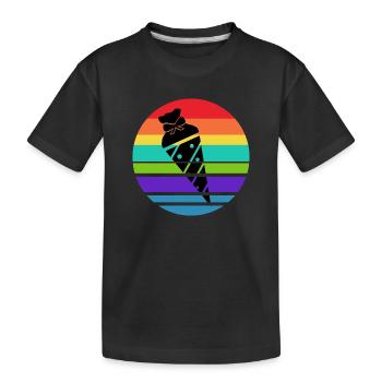 Schultüte Zuckertüte Schulanfang Schulbeginn - Kinder Premium Bio T-Shirt - Schwarz - Vorne