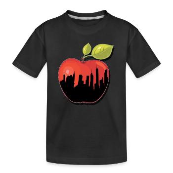 BIG APPLE NY New York cadeau de pomme - T-shirt bio Premium Enfant - noir - Devant