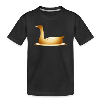 die goldene Gans märchenhaft und geheimnisvoll - Kinder Premium Bio T-Shirt - Schwarz - Vorne
