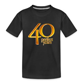 40. Geburtstag - Kinder Premium Bio T-Shirt - Schwarz - Vorne