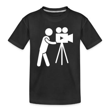 Cameraman caméraman photographe photographe - T-shirt bio Premium Enfant - noir - Devant