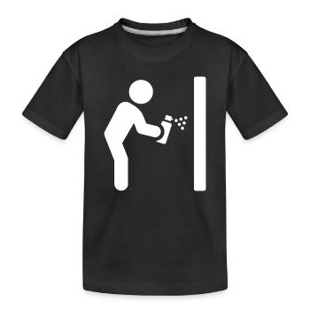 Graffiti Sprayer - Kinder Premium Bio T-Shirt - Schwarz - Vorne