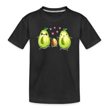 Avocat - Famille - Look partenaire - Grossesse - T-shirt bio Premium Enfant - noir - Devant