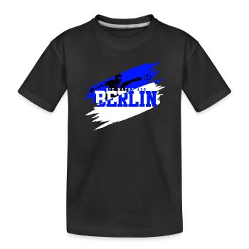 Berlin Soccer Charlottenburg Bleu Blanc - T-shirt bio Premium Enfant - noir - Devant