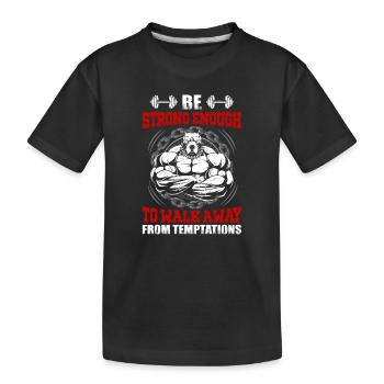 Gym fitness bodybuilders motivation de renforcement musculaire - T-shirt bio Premium Enfant - noir - Devant