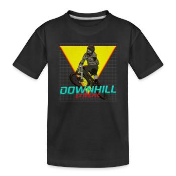 Downhill Extreme Motiv - Kids' Premium Organic T-Shirt - black - Front
