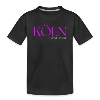 Köln meine Heimat - Kinder Premium Bio T-Shirt - Schwarz - Vorne