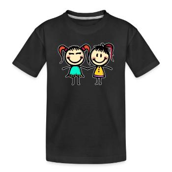 Amie Meilleurs amis - T-shirt bio Premium Enfant - noir - Devant