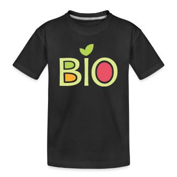 Bio Team Company Club Friends Fruits Food Vegan - Kids' Premium Organic T-Shirt - black - Front