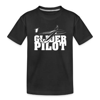 Pilote de planeur symbole amis équipe planeur volant - T-shirt bio Premium Enfant - noir - Devant