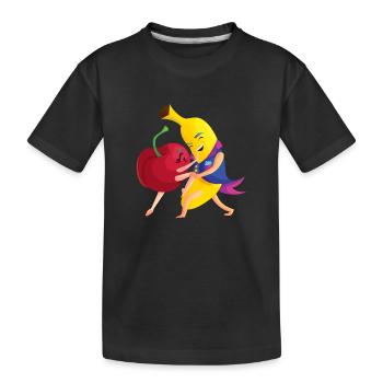 T-shirt drôle KIBA en danse banane d’église - T-shirt bio Premium Enfant - noir - Devant