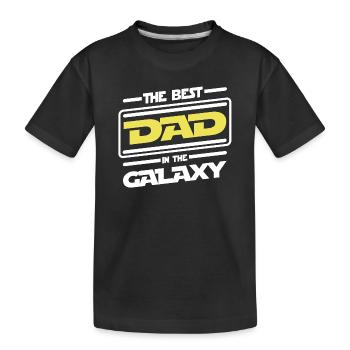 The best Dad in the galaxy - Parody humor - Kids' Premium Organic T-Shirt - black - Front