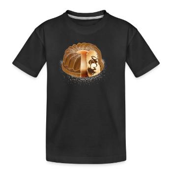 Le gâteau en marbre populaire au sucre en poudre - T-shirt bio Premium Enfant - noir - Devant
