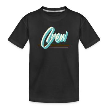 Crew team squad - Kids' Premium Organic T-Shirt - black - Front
