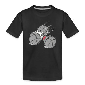 Boules de boules avec des cochons Schiesserkugeln Boule - T-shirt bio Premium Enfant - noir - Devant