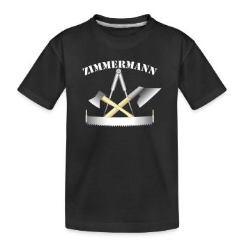 Zunftzeichen der Zimmermänner - Kinder Premium Bio T-Shirt - Schwarz - Vorne