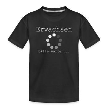 Erwachsenwerden Teenager Pubertät 18 Geburtstag - Kinder Premium Bio T-Shirt - Schwarz - Vorne