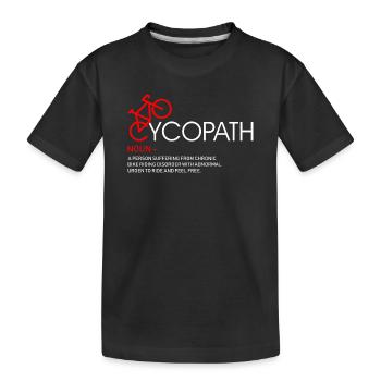 Cyclopath Bike Art Graphic - Kids' Premium Organic T-Shirt - black - Front