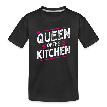 Queen of the Kitchen - Kochschürze - Chefköchin - Kinder Premium Bio T-Shirt - Schwarz - Vorne