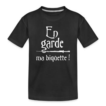 En garde, ma biquette ! Citation série humour - T-shirt bio Premium Enfant - noir - Devant