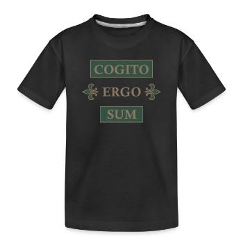 Cogito ergo sum - Kids' Premium Organic T-Shirt - black - Front