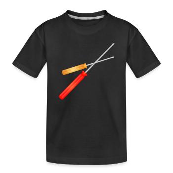 deux tournevis pour la boîte à outils - T-shirt bio Premium Enfant - noir - Devant