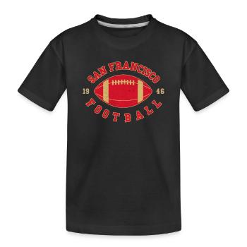 San Francisco Football Vintage Logo - Kids' Premium Organic T-Shirt - black - Front