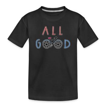 Biker Bicycle Biker Statement - Kids' Premium Organic T-Shirt - black - Front