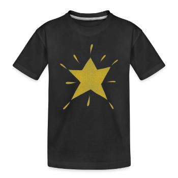 stern mosaik - Kinder Premium Bio T-Shirt - Schwarz - Vorne