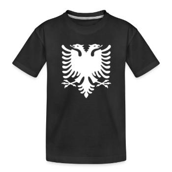 Albania - Kids' Premium Organic T-Shirt - black - Front