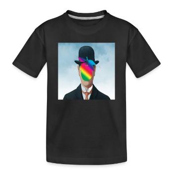 Rainbow Apple-Man - Kids' Premium Organic T-Shirt - black - Front