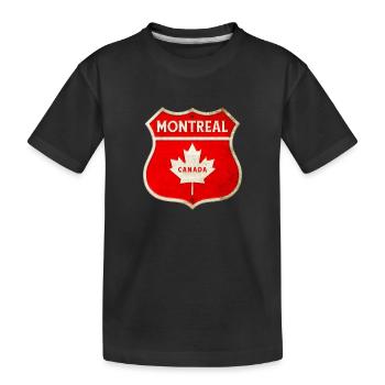Conception des armoiries de Montréal Canada - T-shirt bio Premium Enfant - noir - Devant