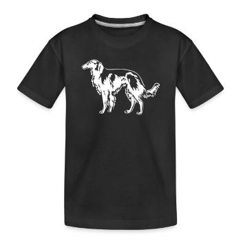 Barsoi "Black Edition" - Kinder Premium Bio T-Shirt - Schwarz - Vorne