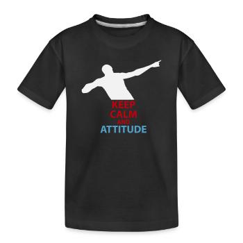 Silhouette calme et attitude - T-shirt bio Premium Enfant - noir - Devant