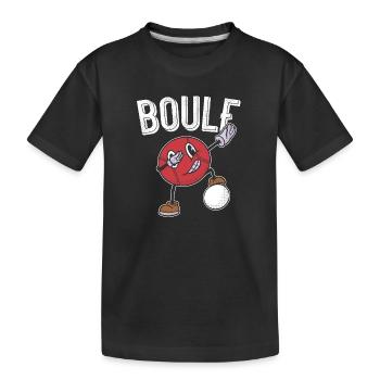 Tenue de pétanque boule pour boule bouler - T-shirt bio Premium Enfant - noir - Devant