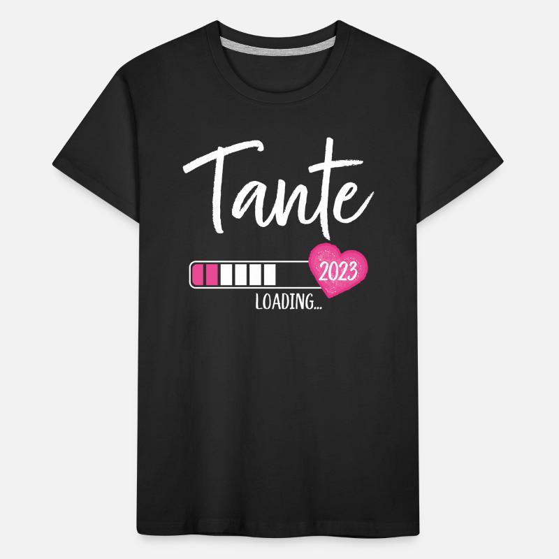 Tante Loading 2023 Herz Nichte Mädchen Kinder Premium Bio T-Shirt