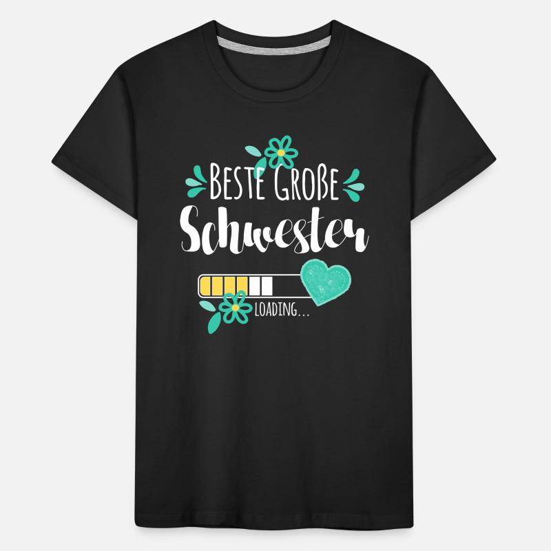 Beste Große Schwester Loading Kinder Premium Bio T-Shirt