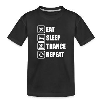 Mangez la transe du sommeil Répétez! - T-shirt bio Premium Enfant - noir - Devant