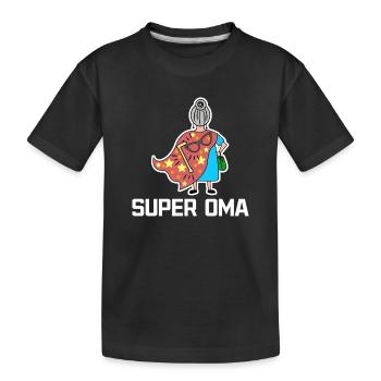 Superoma Lunettes Grand-mère Grand-mère Déclaration Grand-mère - T-shirt bio Premium Enfant - noir - Devant