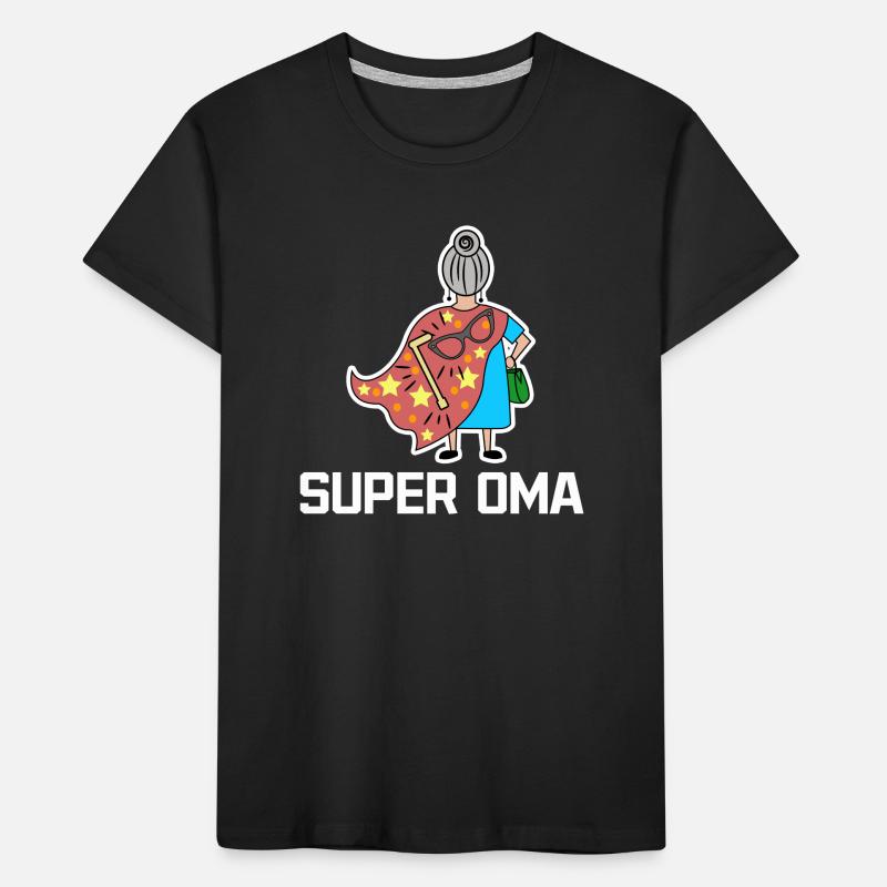 Superoma Brille Großmama Oma Statement Großmutter Kinder Premium Bio T-Shirt