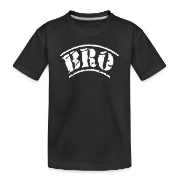 bro sis frère sœur famille amour grand petit meilleur - T-shirt bio Premium Enfant - noir - Devant