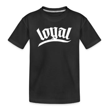 loyal game gang team clan bro brüder crew bobber - Kinder Premium Bio T-Shirt - Schwarz - Vorne