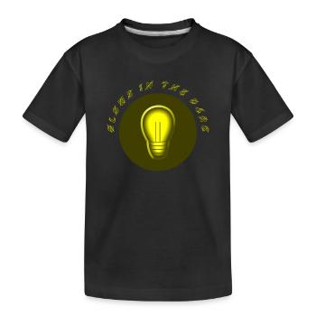 leuchtet im Dunkeln electro Strom Problem - Kinder Premium Bio T-Shirt - Schwarz - Vorne