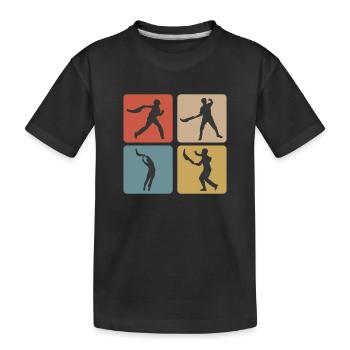 Jai Alai sports design - Kids' Premium Organic T-Shirt - black - Front