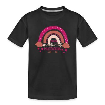 Maman Reine du Multitâche Arc-en-ciel - T-shirt bio Premium Enfant - noir - Devant