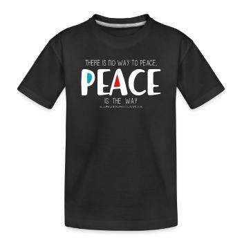 Peace 2 (dunkel) - Kinder Premium Bio T-Shirt - Schwarz - Vorne