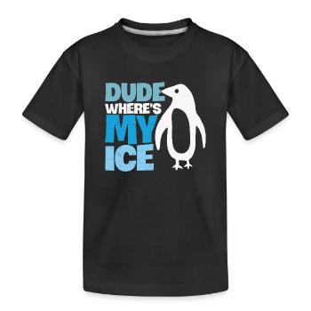 Pingouin Réchauffement climatique Changement climatique - T-shirt bio Premium Enfant - noir - Devant