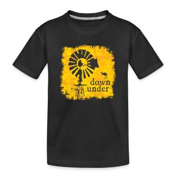 Australia - Kids' Premium Organic T-Shirt - black - Front